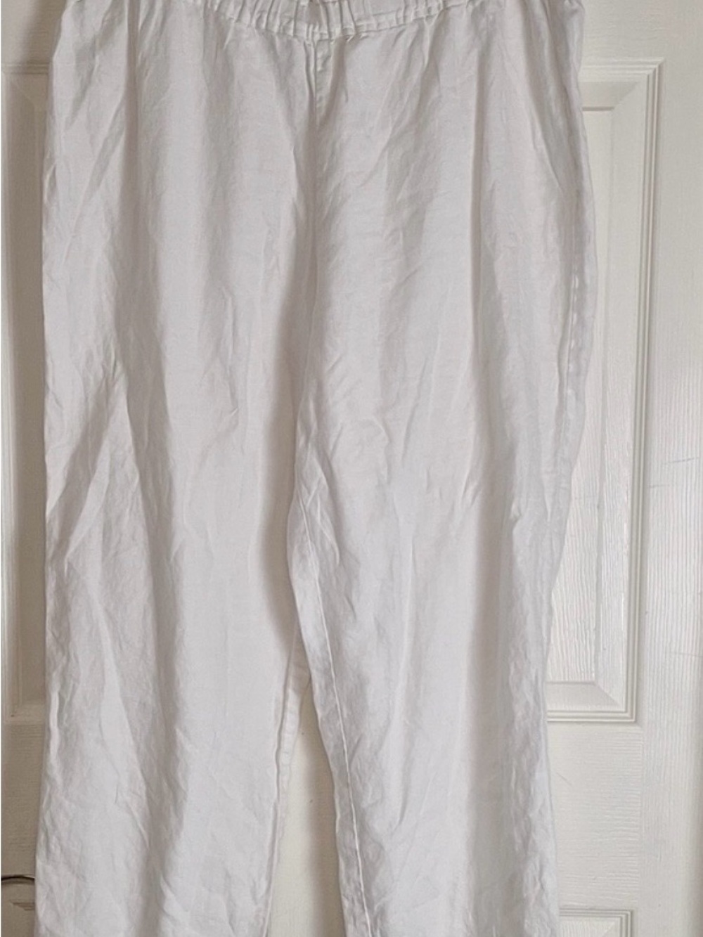 Eileen Fisher linen capri white